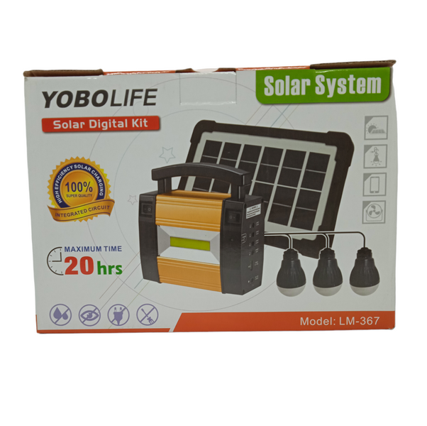 Фонарь ручной + зарядная станция + солнечная панель и 3 лампы YoboLife LM-367 2050909200 фото